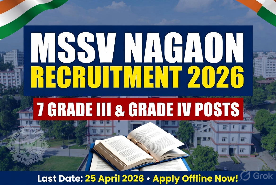 MSSV Nagaon Recruitment 2026 - 7 Grade III & Grade IV Posts
