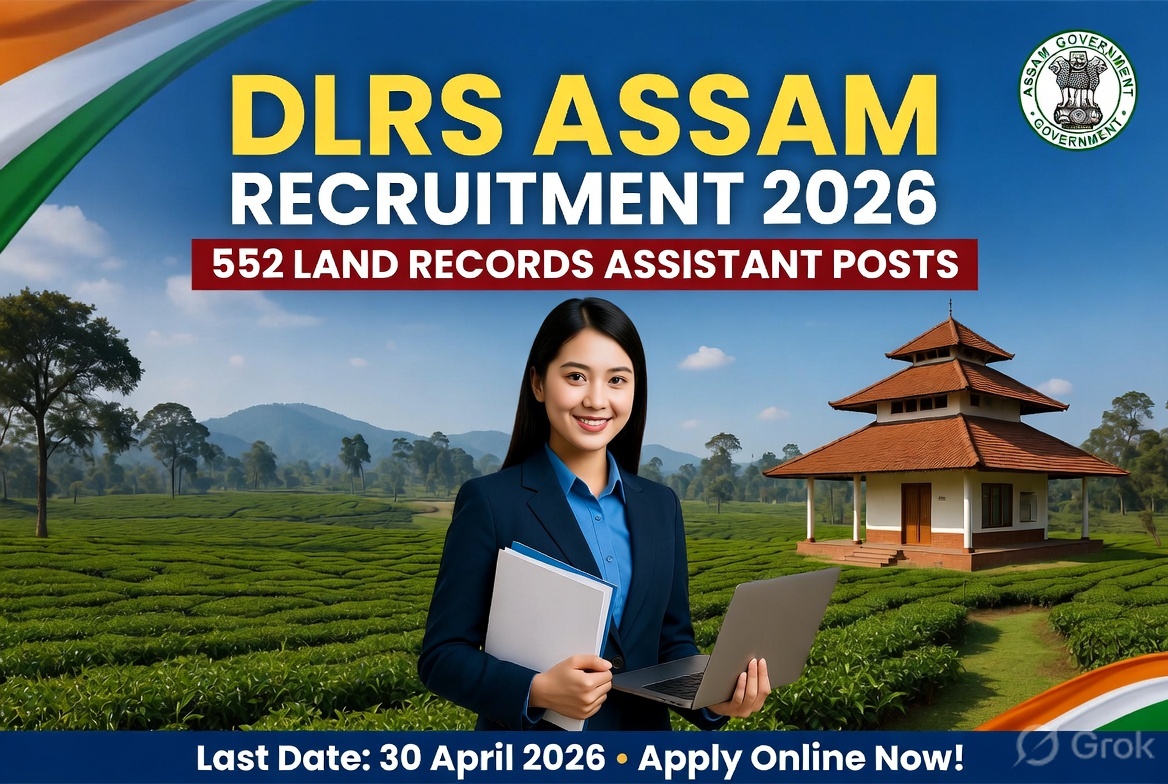 DLRS Assam Recruitment 2026 - 552 Land Records Assistant Posts